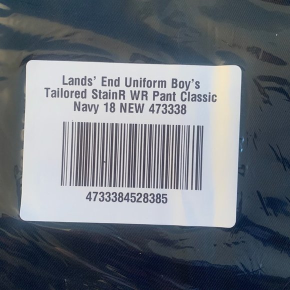 NWT LANDS' END UNIFORM TAILORED STAIN/WATER RESISTANT PANTS CLASSIC NAVY 14 - Picture 11 of 12